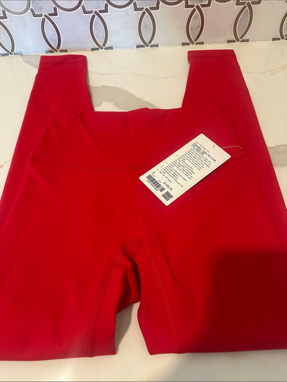NWT Lululemon Wunder Train No Line High-Rise Tight 28” Oxford Red sz 6